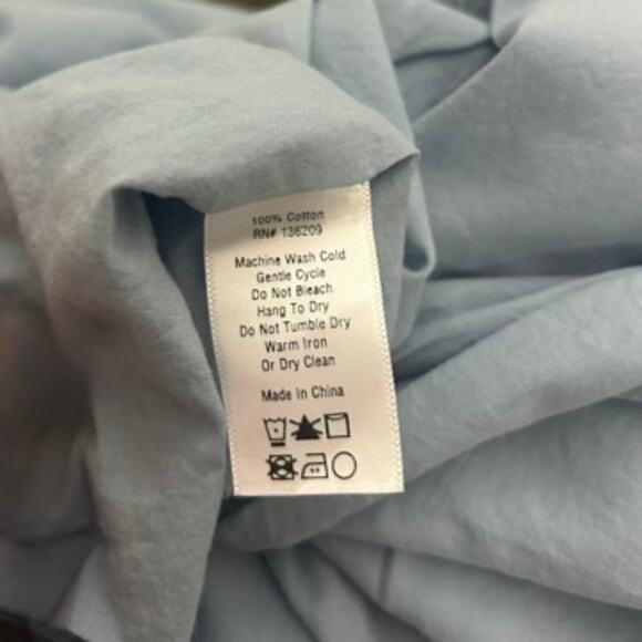 HATCH Maternity The Inez Eyelet Babydoll Shirt Dress Blue 100% Cotton 0 / XS EUC - Picture 15 of 15